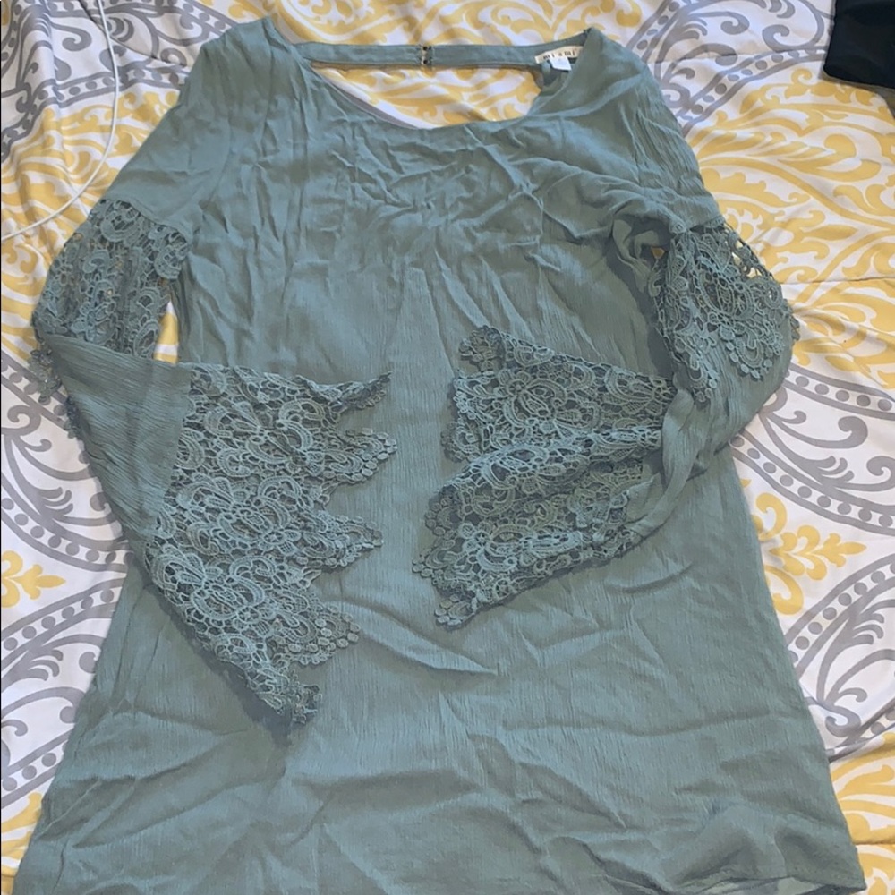 Green blouse